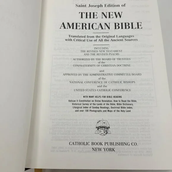 Saint Joseph Edition The New American Bible Catholic Book Publishing Co 1992 EUC - Picture 12 of 16